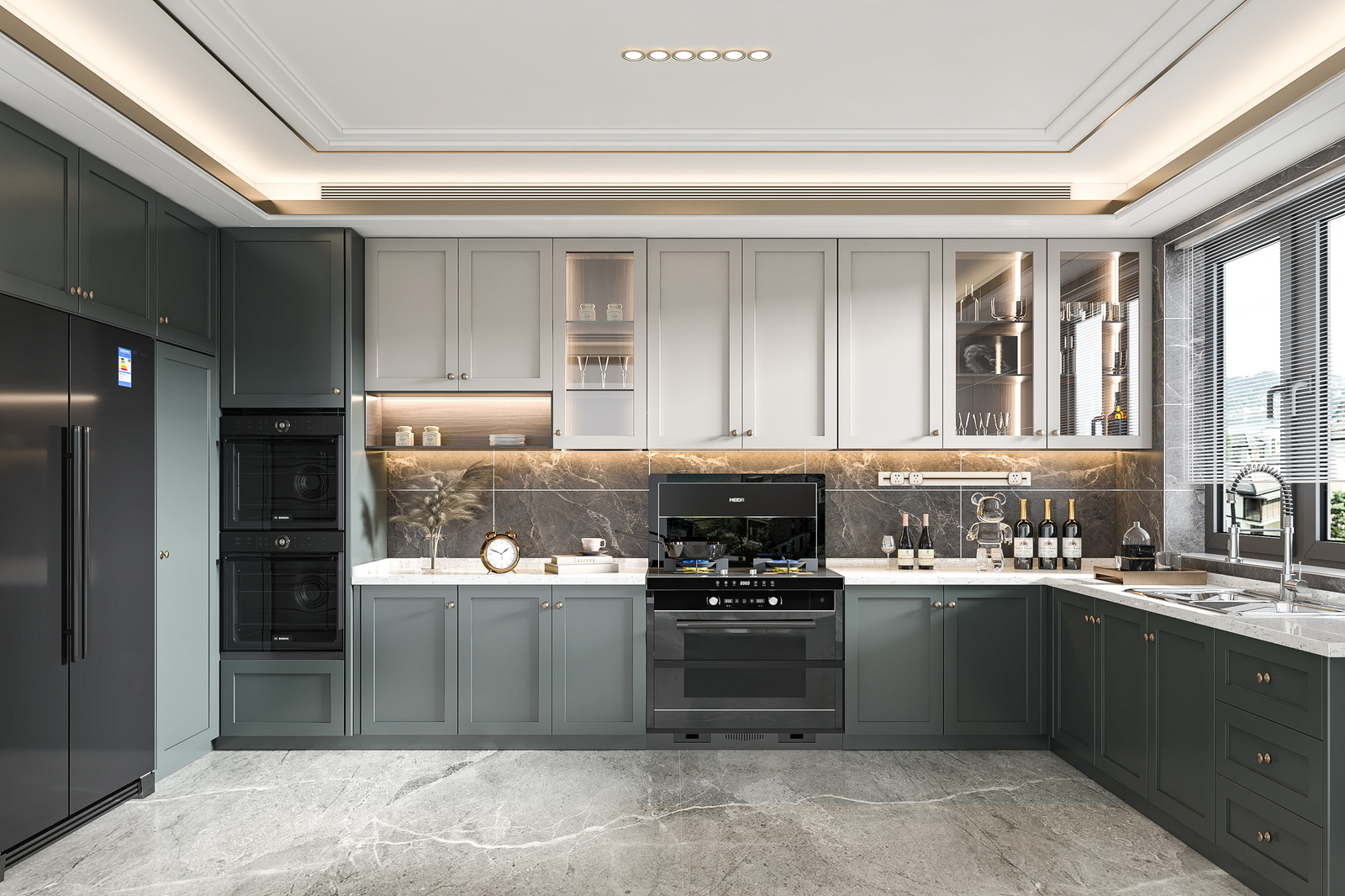 White Color Design Modular MDF Lacquer Modern Kitchen Cabinet CABN07 ...